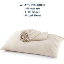 Bedsure Queen Sheet Set, Cooling Sheets For Queen Size Bed Set, Rayon Derived From Bamboo, Breathable & Soft Deep Pocket Up To 16 Inches, Hotel Luxury Silky Bedding, Bedsheet & Pillowcases, Dark Grey - 12 - 淺米色 - 查看 6