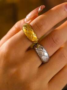 1 Pieza Anillo de cúpula gruesa y de alto brillo - Anillo versátil minimalista para uso diario, regalo de cumpleaños y festividades