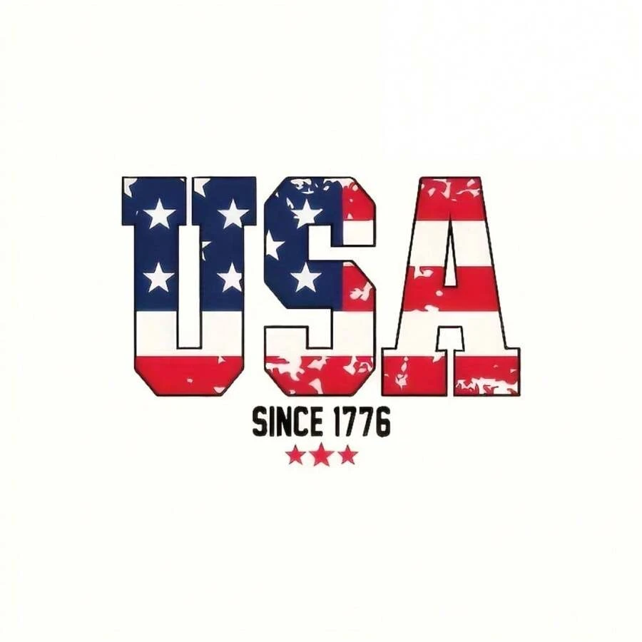 1/2/3 Pcs Iron-On Decals From 1776 America - DIY Heat Transfer Stickers, Suitable For Independence Day Celebration, Applicable To Clothing, T-Shirts, Pillows, Apparel Accessories And Stickers