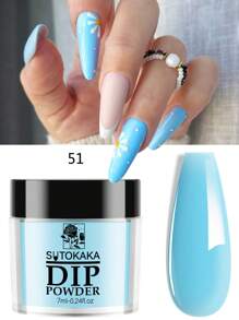 1 boîte système d'extension d'art d'ongle de poudre acrylique de trempage de couleur claire rose, beige et marron de 7 ml, poudre de paillettes de sculpture 3D, poudre de poussière pour ongles pour DIY, charmes d'ongles, bijoux d'ongle, fournitures d'ongles