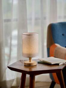 Cirelle 1 件现代简约布艺台灯，USB 供电带开关控制 - 简约布艺灯罩，适合任何房间设计，是卧室/客厅/书房/办公室/宿舍的理想礼物装饰灯 - 查看 9