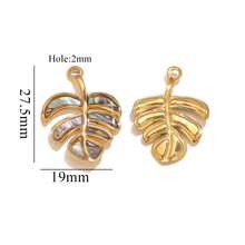 1 Pieces Casual 304 Stainless Steel Plated 18k Gold White And Colorful Ocean Series Pendants, Suitable For DIY Necklaces And Earrings Handmade Accessories Suitable For Daily Wear