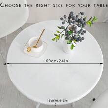 1pc Clear Transparent TPU Round Table Cover, Elastic Edge Easy Installation Round Protective Cover, Waterproof And Oil-Proof, Easy To Clean And Wipe, Suitable For Round Tables In Various Occasions Such As Restaurants, Coffee Tables, Bar Tables, Hotels And Outdoor Picnics, Suitable For All Seasons