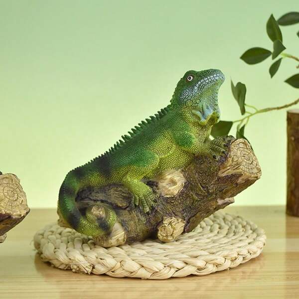 Resin Chameleon Figurine Home Decor, Changing Color Lizard Animal Desktop Ornament, Housewarming Gift, Graduation Gift, Garden Decoration