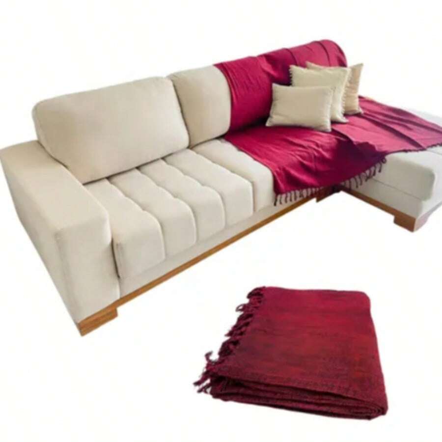Kit 2 Blankets 2.20X2.90 Meters Luxurious King - Wine - View 1