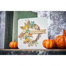 1 Pc Autumn Wreath Metal Cutting Die For Making Cards, Suitable For Metal Die Cutting Dies, Scrapbooks, Photo Albums, Diaries, Greeting Cards, Embossed Paper, Handicraft Decoration