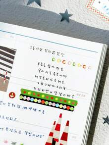 4 PCS Polka Dot And Striped Patterns Mini Washi Tape Set For Scrapbooking, Card Making And Simple Gifts For Friends And Classmates - Multicolor - View 6