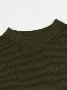 Suéter de punto de cuello redondo de corte holgado, estilo casual coreano, diseño único, oversized, camiseta de manga corta, apta para primavera/verano