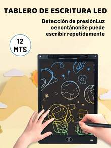 Pizarra mágica LCD 16 tableta dibujo pluma de escritura , tablero de dibujo de graffiti de 12 pulgadas con bolígrafo - Multicolor - Ver 3