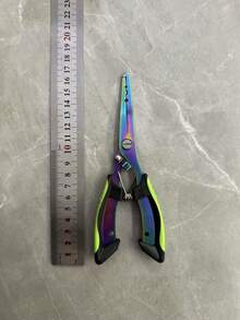 1pc Premium Fishing Pliers & Clamp Set - Stainless Steel Dehooker And Line Cutter With Razor - Multicolor - View 15