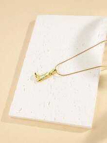 1pc Western Cowboy Style Boot Pendant Necklace, Unisex Snake Bone Chain - Boot Pendant Necklace - View 2