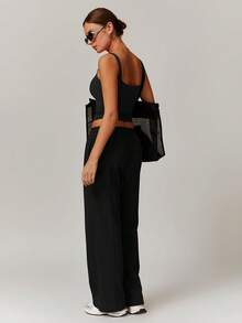 MASKERT Women's Top, Sports Top, Camisole Top, High Elasticity Sports Top, Home Commuting Top, Skin Friendly And Comfortable - Black - View 6