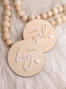 2 Stücke "IT'S A Boy" "IT'S A Girl" 3D Holzbuchstaben Wörter, Neugeborenen Fotografie Requisiten, Holzschild für Babyparty Junge und Mädchen, Geschenk zu Ostern für Mädchen/Jungen