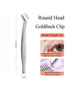 Pinzas para pestañas, herramientas para extensiones de pestañas, rizador de pestañas con clip de pluma dorado, maquillaje de pestañas