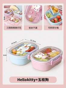 Sanrio 1 Pezzo Set Contenitore Pranzo Rosa Hello Kitty & Friends - A prova di perdite, Rettangolare, Contenitore Pranzo in Plastica con Scomparti, Lavabile a Mano per Lavoro, Scuola e Viaggio, Scatola Porta Pranzo | Contenitore Pranzo a Tema Personaggio | Facile da Pulire, Sanrio, Ritorno a Scuola