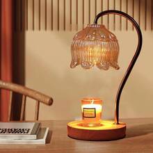 GEEZO Fragrance Candle Warmer Lamp,Electric Candle Warmer With Timer & Dimmer,Mom Christmas Birthday Gifts For Women, House Warming Gifts New Home Bedroom Decor - 暖黃色 - 查看 1