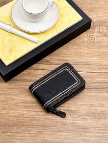 HOVI'S Classic Minimalist Card Holder - Ultra Thin Portable Card & Coin Wallet, Multi-Function - Black - View 5