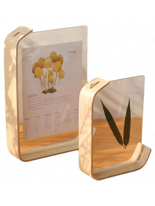 Versatile Acrylic Photo Frame With Wooden Stand - Perfect For Displaying Photos, Artwork & More - Available In 4 Sizes, 4x6 Inch Photo Frame, Antique Wooden Picture Frame 5 X 7 Inch With Clear Acrylic, 6x8 Inch Photo Frame,A4 8.3X11.8 Inch Photo Frame,Double-Sided Desktop Display, Wedding Photo Frame Decoration