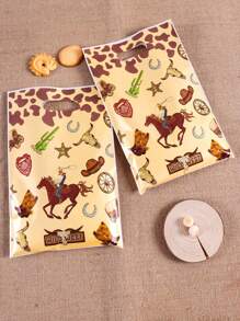 10/20/50 piezas Bolsas de regalo con temática del Salvaje Oeste con bueyes y caballos, bolsas de regalo ideales para fiestas de cumpleaños, fiestas con temática deportiva, embalaje de regalos, bolsas de regalo para fiestas y días festivos