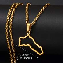 1 pièce Collier pendentif à gros charms de 5 cm, couleur argent/or, bijoux kurdes pour femmes et hommes