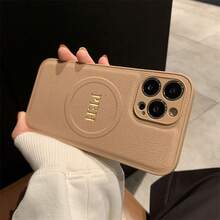Ốp lưng điện thoại tùy chỉnh tương thích với iPhone 17 16 15 14 13 12 11 Pro Max 17 Air Tương thích với hỗ trợ từ tính Sạc không dây Tên cá nhân hóa Chữ cái đầu khắc 3D DIY Bao da mềm mại sang trọng họa tiết vải tương thích với iPhone 16 15 14 13 12 11 Pro Max Quà tặng sinh nhật cho người yêu Bạn bè Gia đình bạn - Màu Khaki - Xem 5