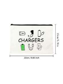 Plugs & Cables & Chargers Electronic Accessories Storage Bag | Travel Essential | Suitable For Cables, USB Sticks, Adapters | Gift For Friends - View 4