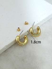 2-18pcs/Set Oversized Teardrop Hoop Earrings, Spiral Stripe C-Shape Earring Set, Exaggerated Hip-Hop Accessories, Women Daily Earrings