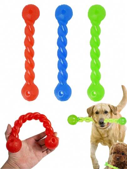 Brinquedos de mastigar para cães - Bolas e palitos de mastigar - Para Labrador, Golden Retriever, Corgi - Treinamento e limpeza dentária