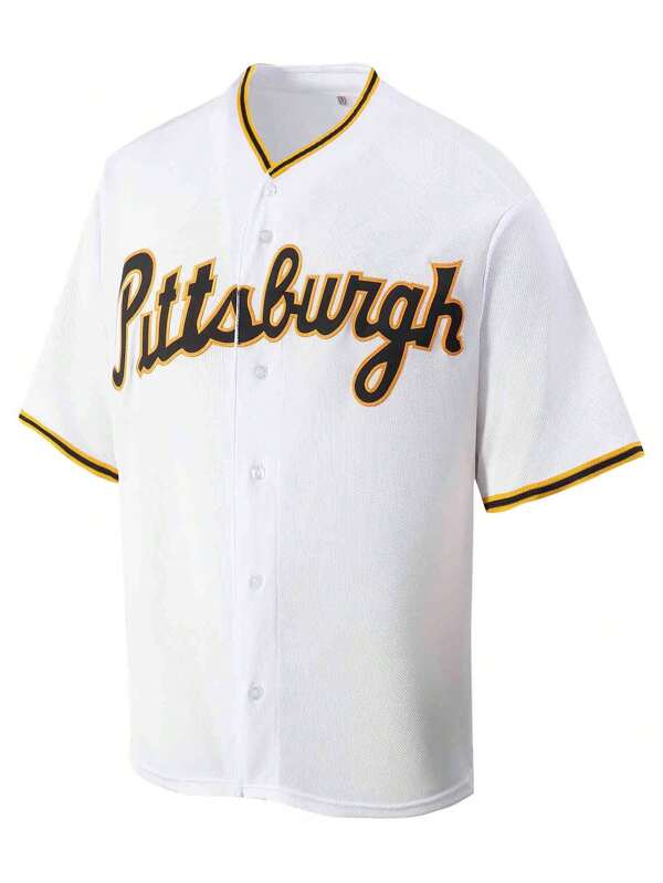 Atonmore Men's Classic Baseball Jacket, Varsity Sweatshirt With Button & Embroidery, Sports Uniform