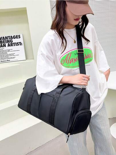 Sports Bag, Fitness Bag, Travel Bag, Unisex New Model, Can Be Put On A Suitcase, Portable Large Capacity Sports And Fitness Bag, Luggage Bag