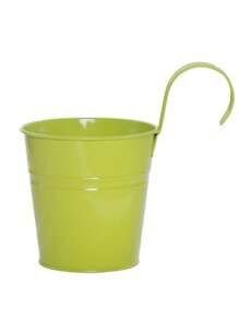 1 pieza Macetas colgantes de metal y hierro para valla, balcón, jardín y decoración del hogar con ganchos desmontables, negro, multicolor. Macetas para exteriores estilo nórdico resistentes a las heladas 2025, macetas autorriegantes para balcones, macetas decorativas grandes de resina con textura de cemento, macetas decorativas para villa y patio, macetas apilables modulares para plantas