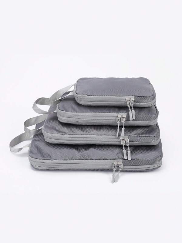 4pcs/Set Compressible Business Travel Organizer Bag, Minimalist Fashion Multi-Functional Vertical Waterproof Storage Pouch