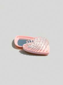 1pc Portable Heart-Shaped Foldable Air Cushion Mirror Comb. - Multicolor - View 4