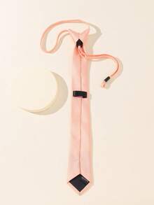 1pc Men's New Versatile Solid Color Dress Shirt With Adjustable Tie, Simple Design - Cord Buckle Solid Color Tie - View 20