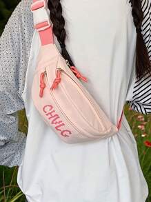 1 pezzo Borsa sportiva casual da spalla in stile giapponese, borsa a tracolla per studenti, borsa a tracolla, borsa da visite e shopping