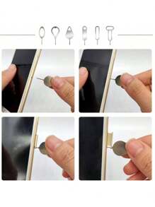 Herramienta de remoción de tarjeta SIM de 3/6/9 piezas, pins expulsor de bandeja de tarjeta en acero inoxidable para remover tarjeta pin de manera segura de todo tipo de teléfonos y tablets