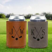 1 Stück personalisierter PU-Leder Getränkedosen-Kühler, gravierter Bierdosen-Halter, Flaschenhalter, Geschenke für Trauzeugen, Hochzeitsparty-Gastgeschenke, Geburtstag, Vatertags-Geschenke für Männer, Einweihungsgeschenke
