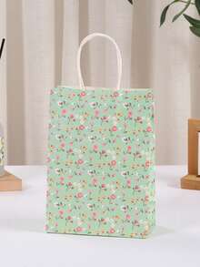 20pcs Delicate Rose Flower Gift Bags Paper Handbag For Party Favors And Gifts Packaging - Multicolor - View 6