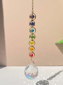 1pc Crystal Prism Suncatcher For Home Decoration, Moving & Meditation, Rainbow Maker (Rainbow & Fantasy)