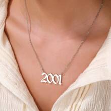 1 pieza Collar con colgante simple y de moda para mujer con años del 1980 al 2025
