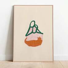 1 Stück minimalistisch ästhetische süße Tier Wandkunst Illustrationsplakate schlafende Kätzchen Leinwandmalerei Dekoration Zuhause Geschenk für Katzenliebhaber mit optionalem Rahmen - Verschiedenfarbig - Übersicht 5