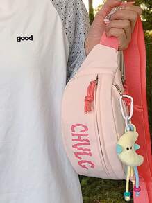 1 pezzo Borsa sportiva casual da spalla in stile giapponese, borsa a tracolla per studenti, borsa a tracolla, borsa da visite e shopping