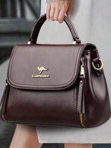 Dedoo Bolso de mujer con tapa abatible de dos capas, bolsos cruzados de lujo casuales, bolsos de mano de alta calidad, bolsos de mensajero de moda