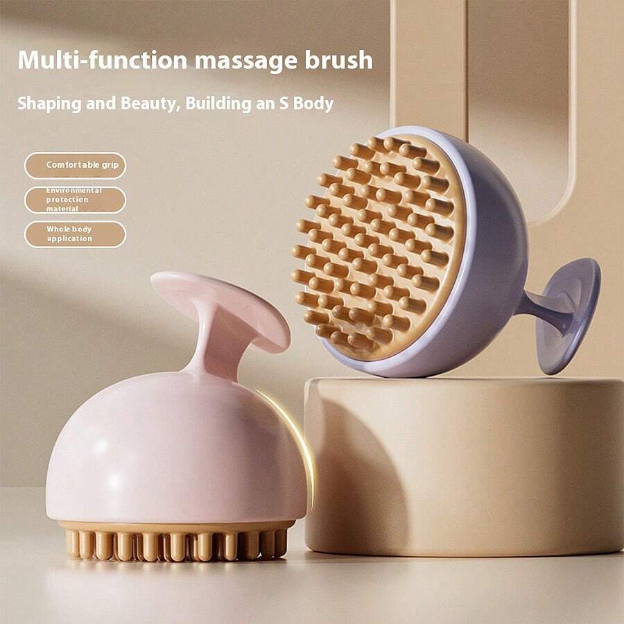 1pc Body Massage Brush, Silicone Brush For Slimming Waist, Abdomen, Thighs, Whole Body Massage - Multicolor - View 1