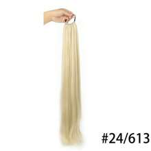 Braid DIY Ponytail Extensions Synthetic With Hair Tie Wrap Around Hair Braid Extensions Tail Rubber Band Hair Ring 28 Inch Ombre