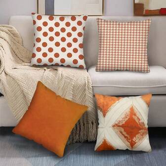 1 件柔软装饰抱枕套，现代风格靠垫套，非常适合客厅沙发床枕套，单面印花 17.7 英寸 X 17.7 英寸（不含枕芯）