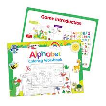 Juego de 25 piezas/Set de cuaderno para practicar caligrafía con 6 bolígrafos de colores, libro para colorear DIY para mejorar las habilidades de escritura y expresión de los niños, desarrollar la construcción de oraciones y la percepción del color, gran regalo para volver a la escuela, el Día de los Niños y festividades