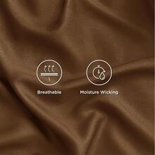 Bedsure Queen Sheet Set, Cooling Sheets For Queen Size Bed Set, Rayon Derived From Bamboo, Breathable & Soft Deep Pocket Up To 16 Inches, Hotel Luxury Silky Bedding, Bedsheet & Pillowcases, Dark Grey - 20 - 棕色 - 查看 4