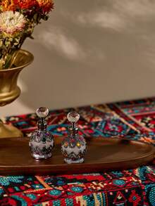 Cirelle 1 个 15ml 精油香水瓶，高端香薰瓶，水晶瓶，小型可再填充香薰瓶，带玻璃滴管的假日旅行精油分配瓶，复古迪拜风格瓶，母亲节礼物，女性礼物，情人节礼物，旅行，情人节，适用于客厅，卧室，美容院装饰（无香水，仅空瓶）