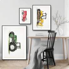 1 Stück Wandkunst Poster optional mit Rahmen Deko Konstruktions Zimmer Deko für Jungs - Kleinkind Jungen Zimmer Deko, Truck Wandkunst für Kinderzimmer, Auto Wandbilder Schlafzimmer Spielzimmer Deko, Fahrzeug Traktor Drucke Kinderzimmer Poster ohne Rahmen/mit Rahmen